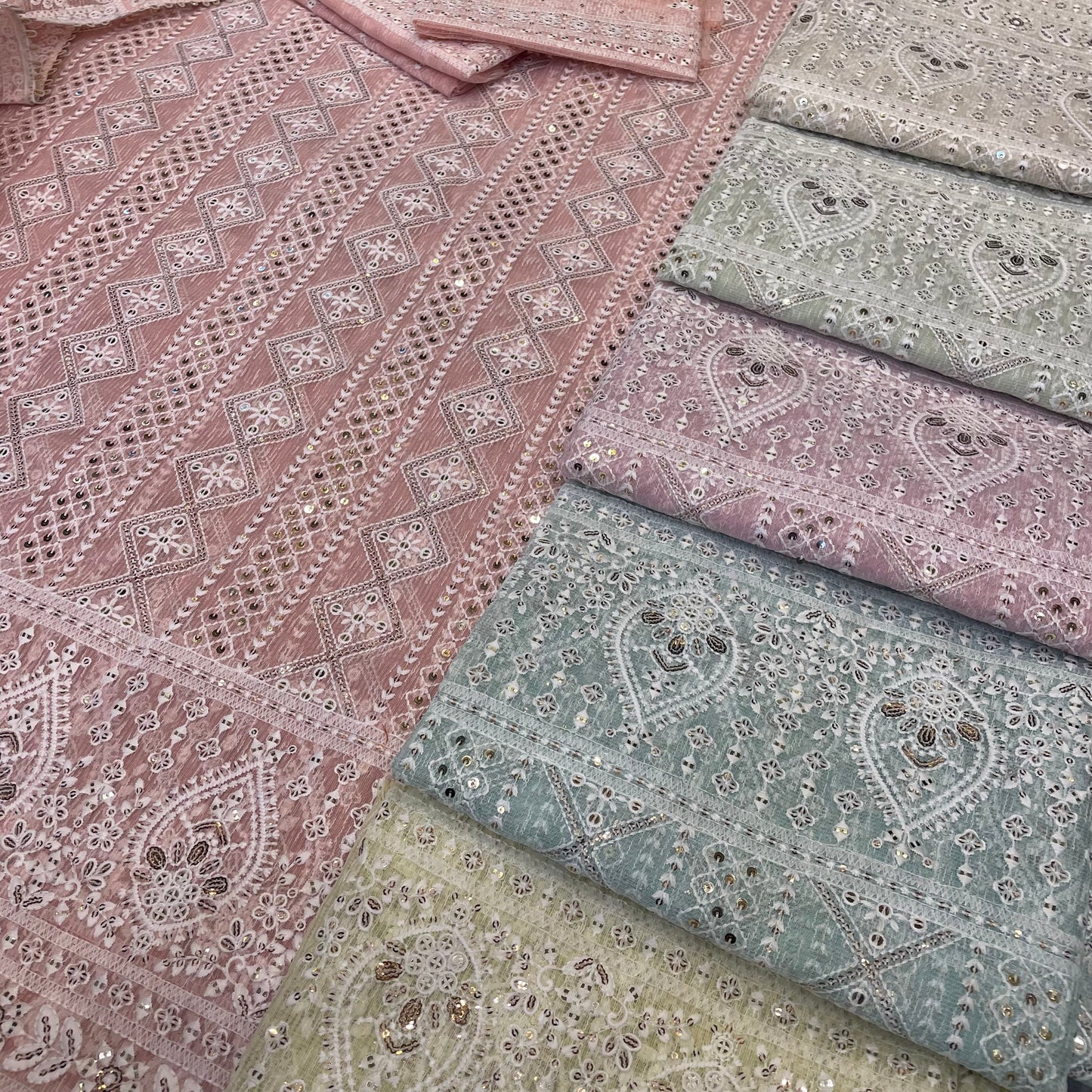 Khaddi Net Embroidered 2 Piece (Shirt Dupatta) L25