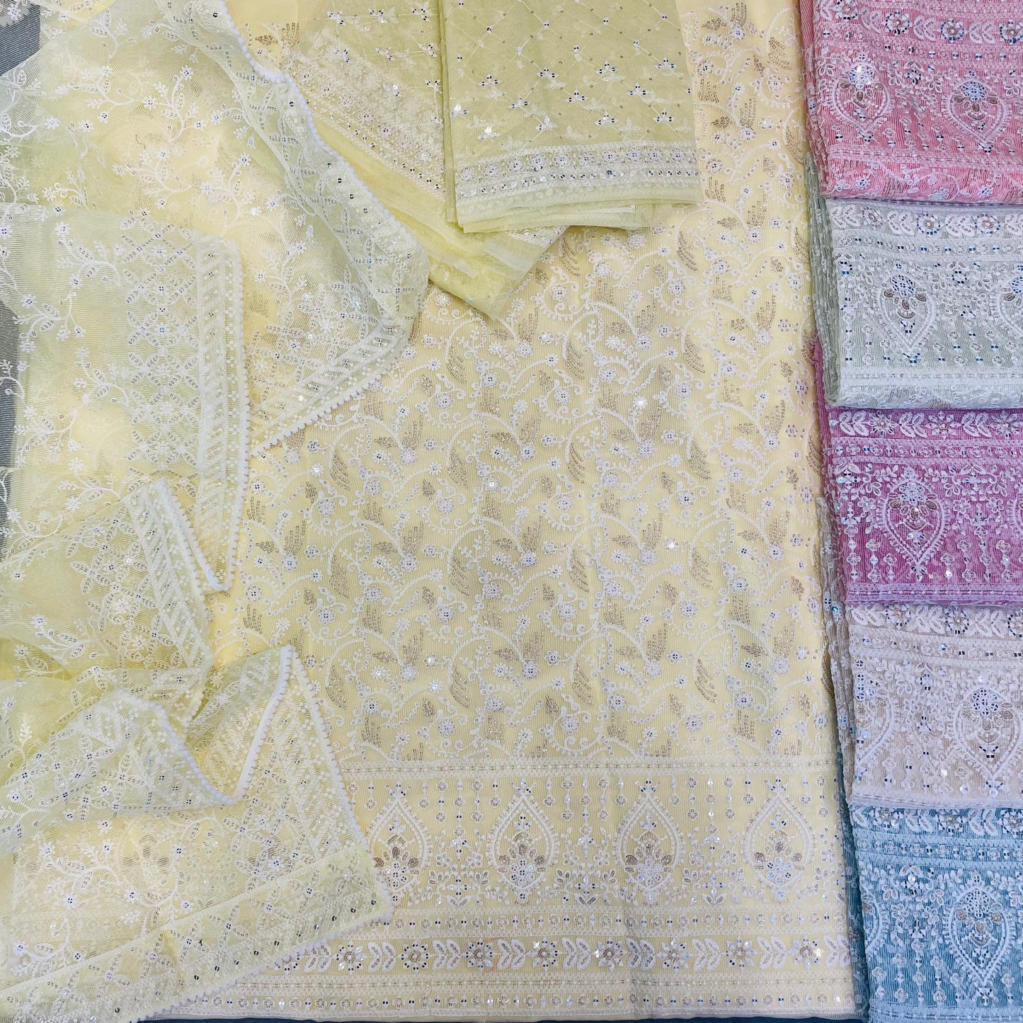 Khaddi Net Embroidered 2 Piece (Shirt Dupatta) L28